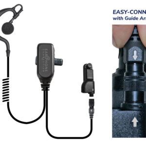 Falcon Earhook Lapel Microphone Small-Speaker Easy-Connect for Motorola APX NEXT/APX1000/APX2000