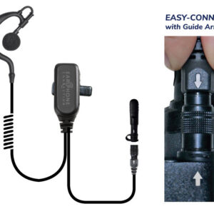 Falcon Earhook Lapel Microphone Small-Speaker Easy-Connect for Motorola XPR3000/XPR3300/XPR3500