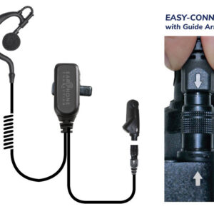 Falcon Earhook Lapel Microphone Small-Speaker Easy-Connect for Harris XG-100/XL-150/XL-185