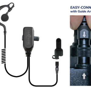 Falcon Earhook Lapel Microphone Small-Speaker Easy-Connect for Tait