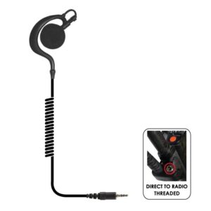 Rabbit Listen-Only Earhook Large-Speaker 3.5mm Threaded for 3.5mm Threaded Speaker-Mic Connector