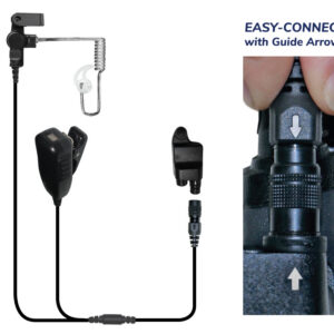 Cougar Two-Wire Microphone Clear Easy-Connect for Harris 700P/P7100/P7130