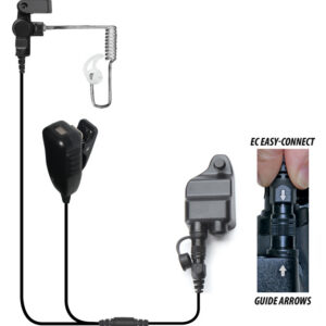 Cougar Two-Wire Microphone Clear Easy-Connect for Harris P5300/P5400/P5500