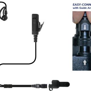 Lynx Two-Wire Tubeless Microphone Black Micro Sound Earpiece Easy-Connect for Tait
