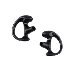 Left Medium Rubber Ear-Mold — BLACK