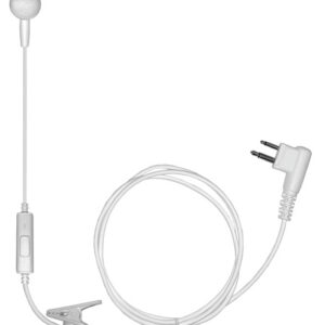 iBud PTT Single-Earbud Surveillance Kit 2-Pin for Motorola CLS1110/CLS1410/XTN446